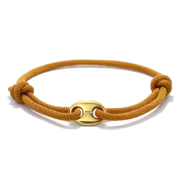 Bracelet homme style punk réglable en fil et acier inoxydable pour hommes occasions spéciales style marin chaîne corde ajustement parfait