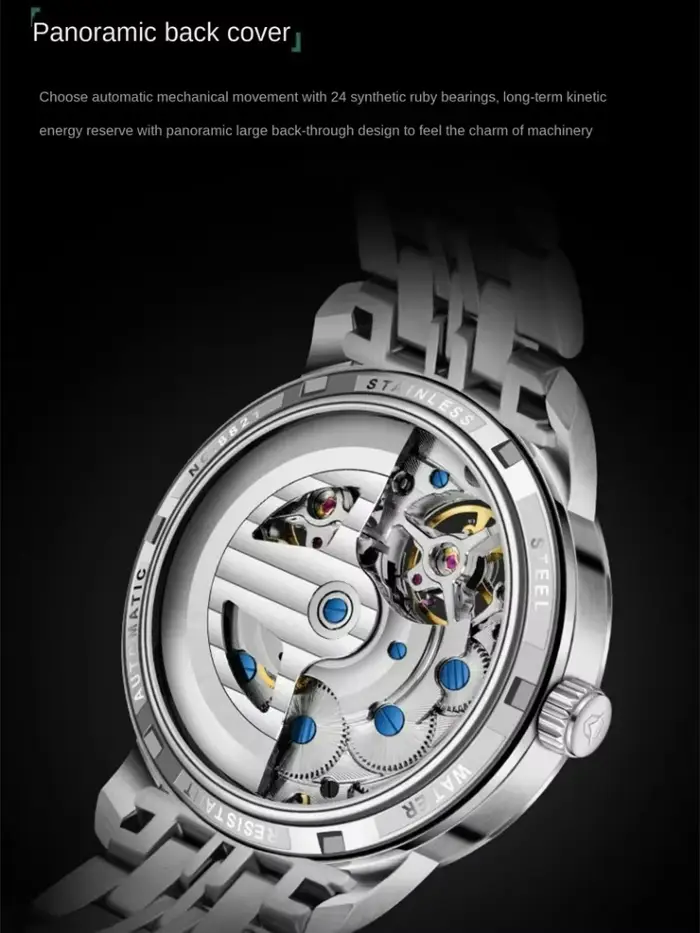AILANG Montre mécanique automatique à double tourbillon pour hommes