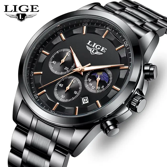 Montre homme de luxe à Quartz avec fonction lumineuse résistante à l'eau pour hommes élégants occasions spéciales