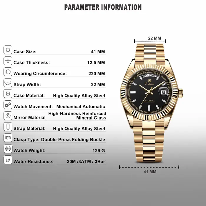 Montres automatiques Dulunwe pour hommes