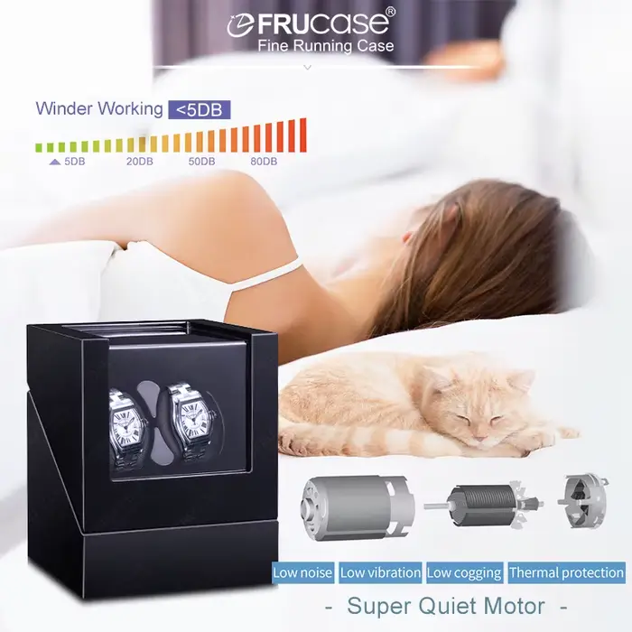 FRUCASE Double Watch Winder Remontoir pour montre automatique