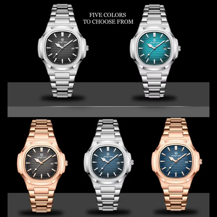 Nouvelle Montre Homme Tendance 2026 – Étanche, Lumineuse, en Acier Inoxydable, Affichage Date et Jou