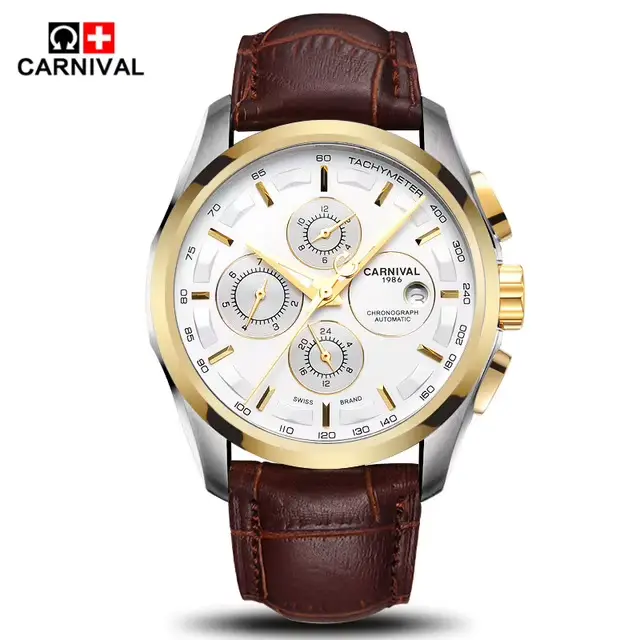 Montres-bracelets mécaniques automatiques pour hommes, marque de carnaval, mode luxe, bracelet en cu