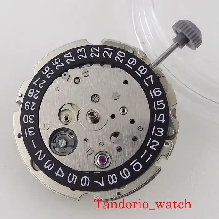 Mouvement de montre mécanique automatique Miyota 8215 authentique du Japon à 21 rubis, avec fenêtre 