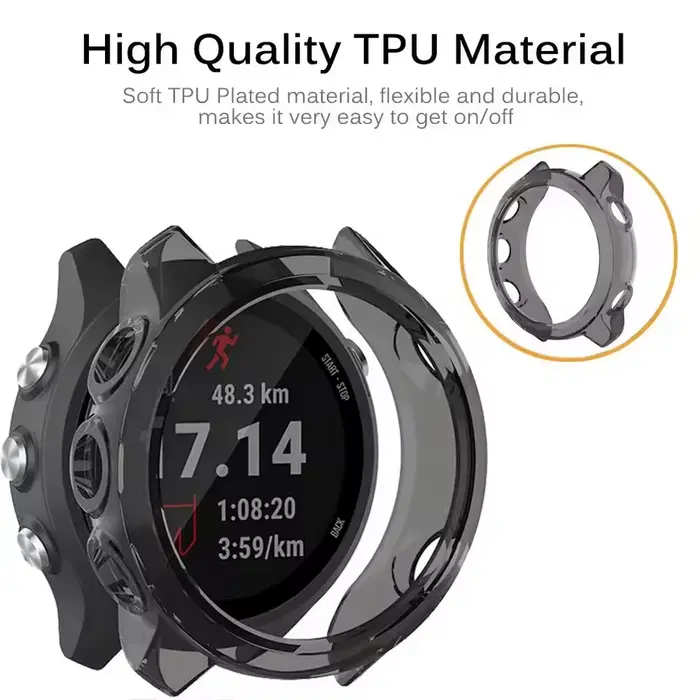 Étui de protection et protecteur d'écran 2 en 1 pour Garmin Forerunner 55 158