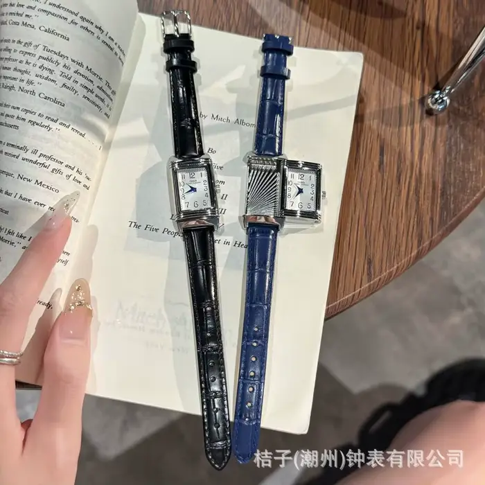 Montre à quartz Re-verso pour femme avec un diamètre de 36 mm d'épaisseur de 10 mm