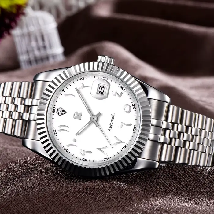 Nouvelles montres automatiques pour hommes 39mm montre-bracelet mécanique en acier inoxydable