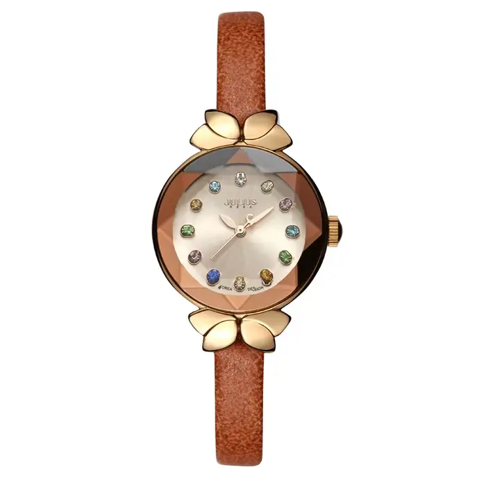 Petite montre à quartz en cuir véritable pour femme, jolie horloge japonaise pour enfant, cadeau d'a