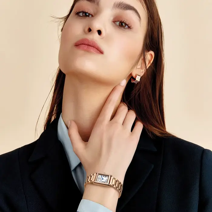 Montre pour femme MARK FAIRWHALE, montre-bracelet de luxe, cadeau élégant pour femme, cadran carré, minimalisme, montres à quartz pour femmes