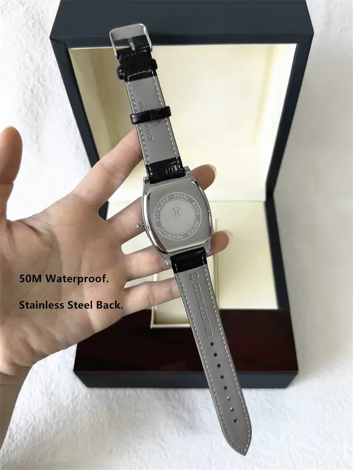 PABLO RAEZ luxe hommes Quartz montre en cuir barils forme étanche Date haut marque montre-bracelet