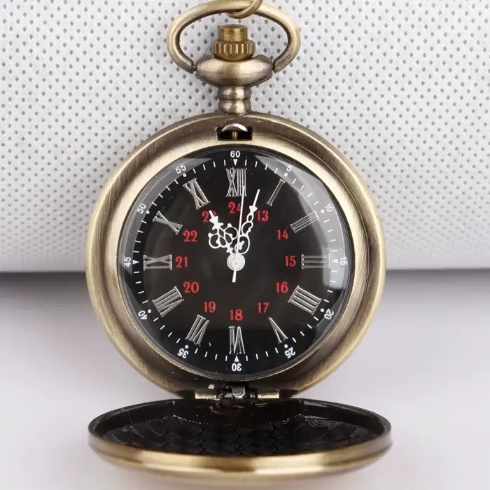 Montre de poche vintage en or vieilli pour hommes