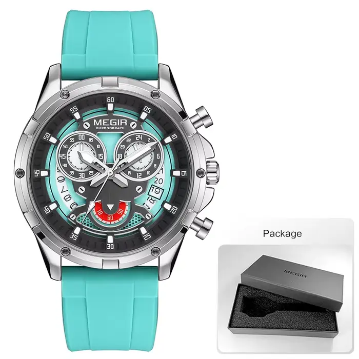 MEGIR nouvelles montres de Sport pour hommes mode chronographe montre-bracelet à Quartz avec bracele