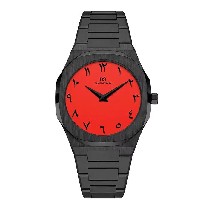 Montre de luxe arabe à quartz avec bracelet en acier inoxydable 316