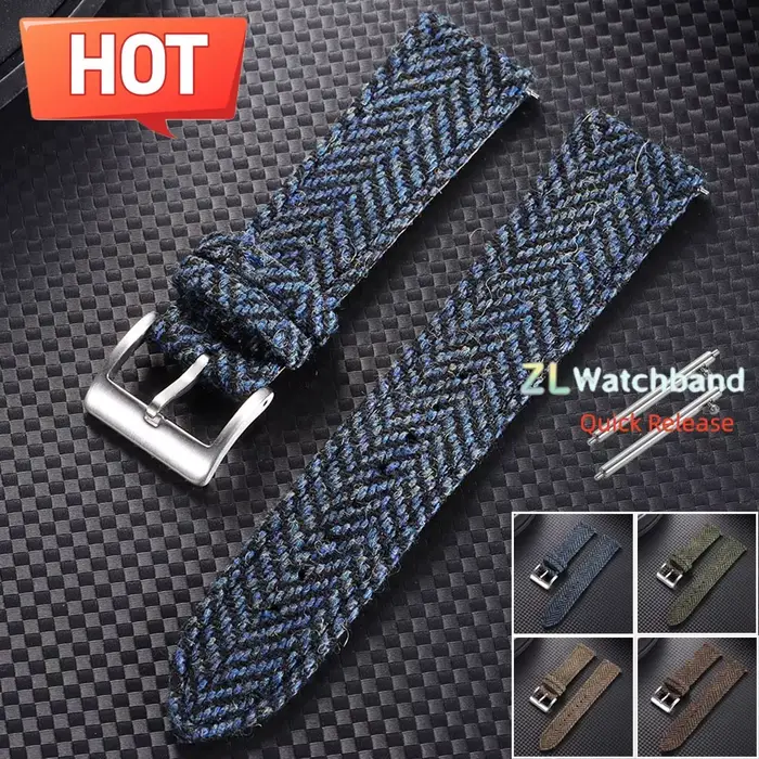 Bracelet de montre tissé 18mm 20mm 22mm pour Omega pour Seiko
