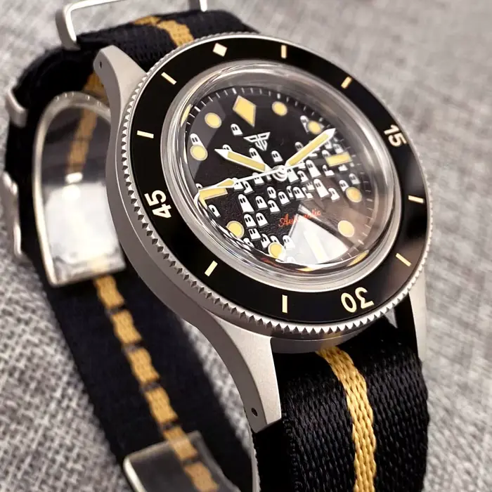 Tandorio 50 Fathom Miyota/PT5000 montre automatique pour hommes cadran fantôme sablé lumineux 200m étanche bulle saphir 40mm