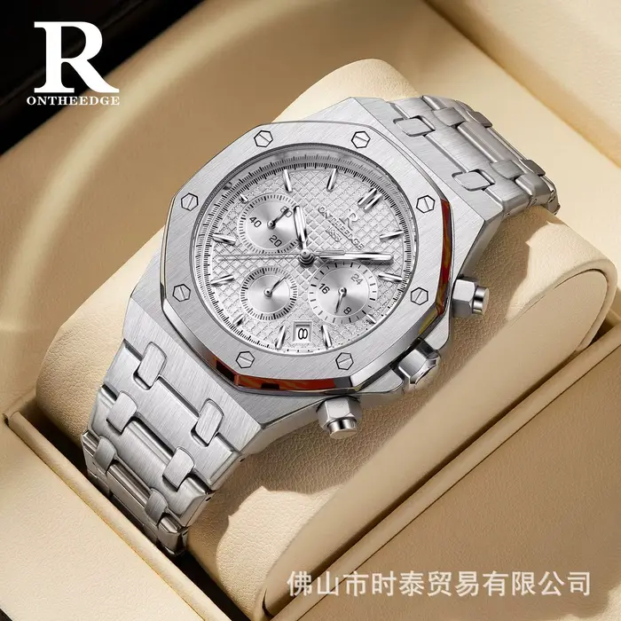 Montre multifonctionnelle pour homme de marque suisse, étanche, lumineuse, à quartz, diffusion en di