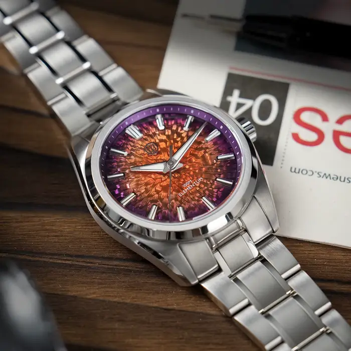 Watchdives WD0003C 38mm hommes montre VH31 balayage secondes mouvement à Quartz saphir glace fissure cadran lumineux 10Bar montres étanches