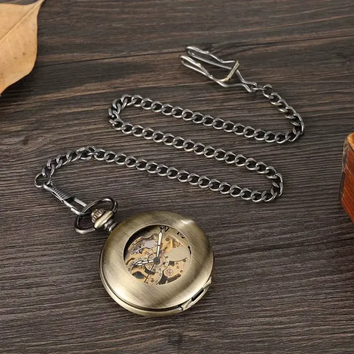 Montre de poche mécanique de luxe Vintage pour hommes et femmes