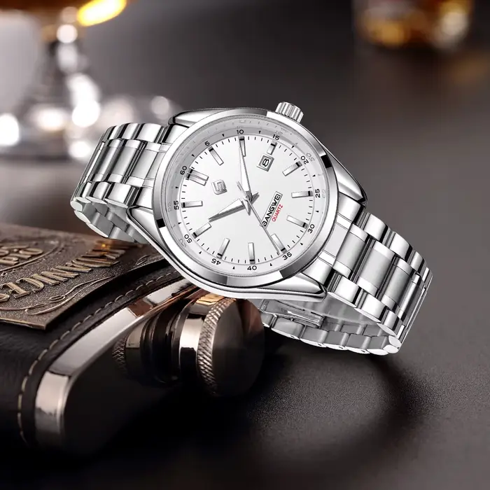 Montre Quartz pour Homme BANMGWEI avec Chiffres Lumineux Élégante et Polyvalente Occasions Spéciales