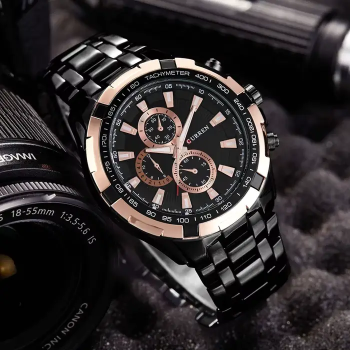 CURREN 8023 montre à Quartz pour hommes étanche Sport militaire montres homme affaires en acier inox