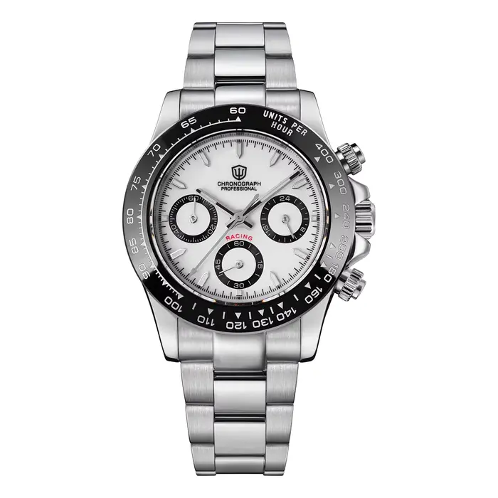 Watchdives WD16500 V2 hommes montre VK63 mouvement à Quartz chronographe montre-bracelet en acier in