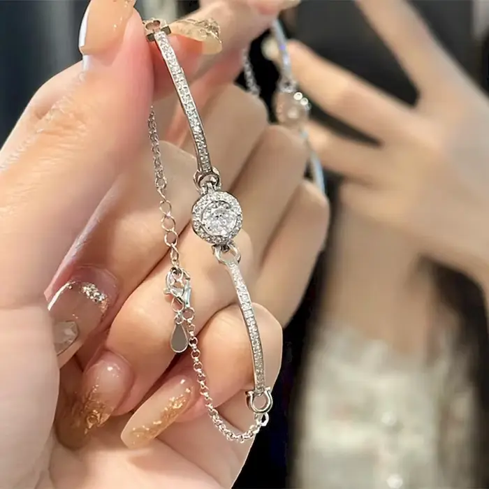 Grand Bracelet chaîne en Zircon pour femmes