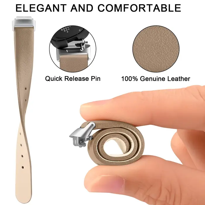 Bracelet en cuir de luxe pour Fitbit inspire 2 3/inspire HR