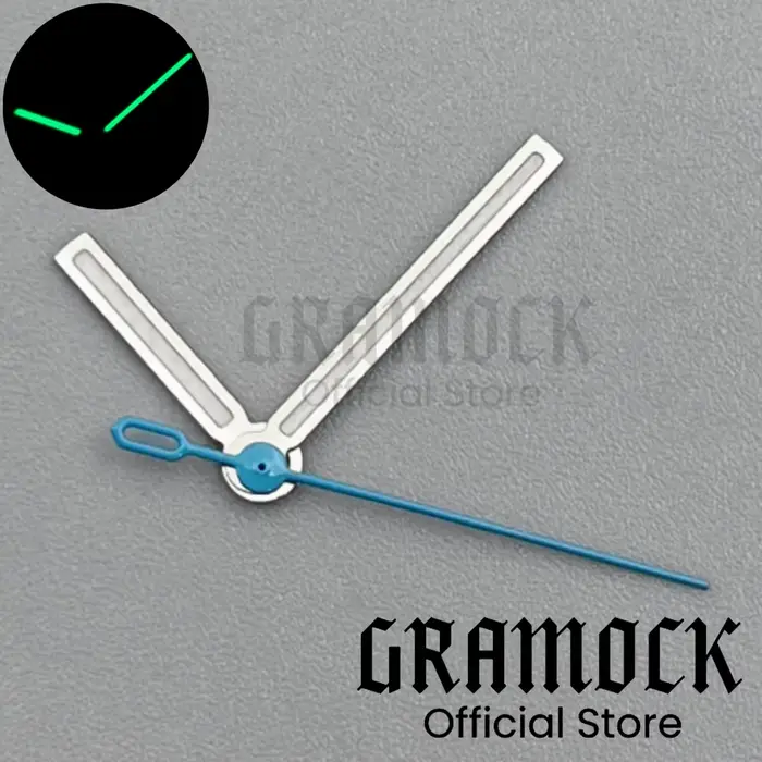 GRAMOCK NH35 BGW9/vert aiguilles de montre lumineuses Rose argent or rouge bleu pointeurs