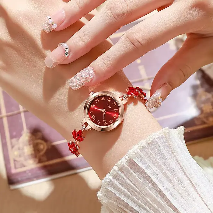 Femmes élégantes montres de luxe strass Bracelet