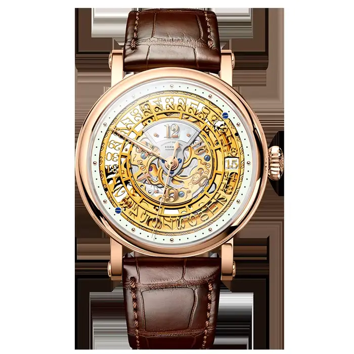 BORMAN montre mécanique automatique pour hommes de luxe suisse saphir cristal 50M étanche lumineux double squelette conception BM3901