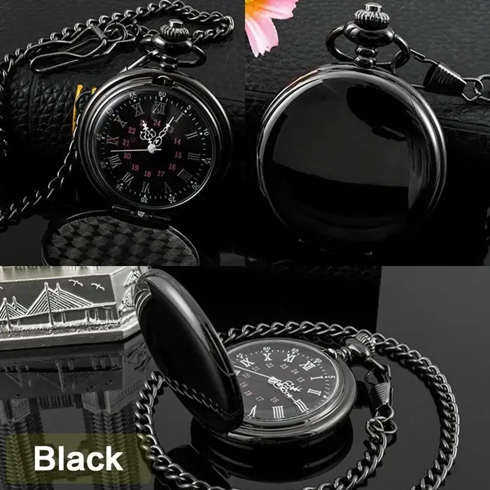 Montre de poche vintage avec chiffres romains et arabes