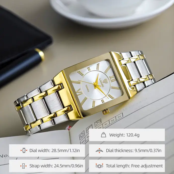 Montre-bracelet Liebig en acier inoxydable élégante pour homme et femme résistante à l'eau pour diverses occasions spéciales