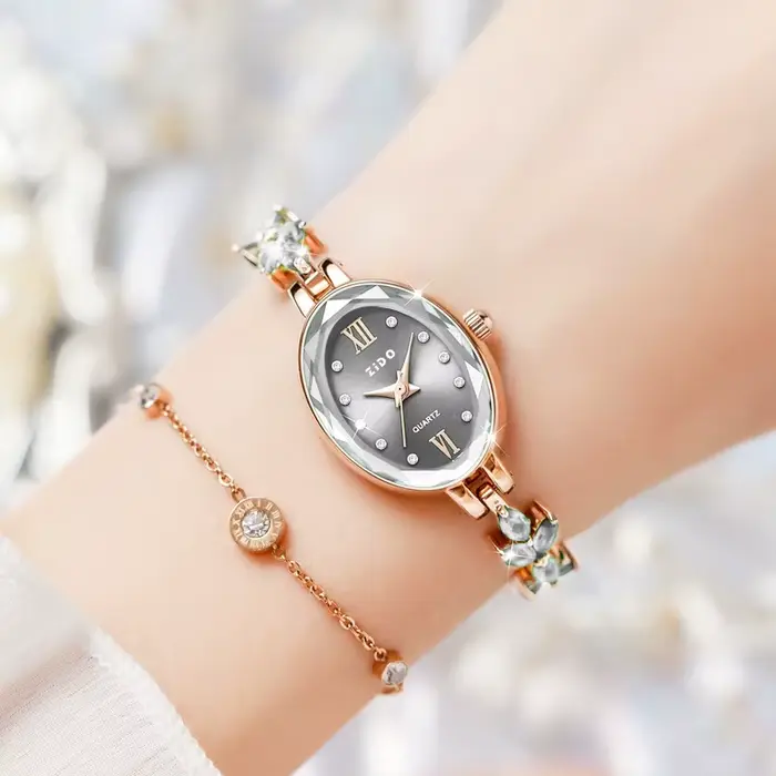 UTHAI V22 montres pour femmes lumière de luxe diamant incrusté montre femme étanche ovale dames mode