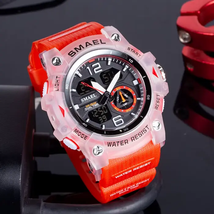 Montre SMAEL Bracelet Sport Chronomètre Affichage Heure Touriste Étanche Occasions Spéciales