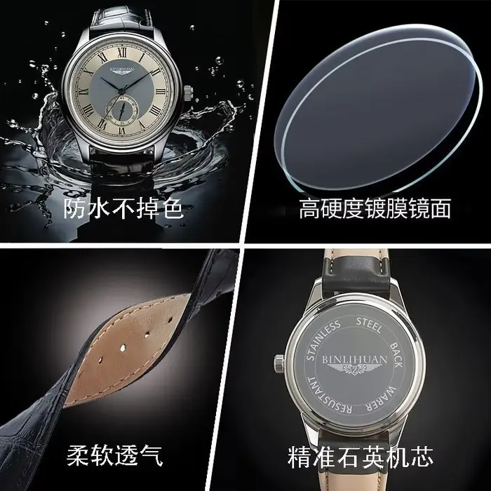 Montre à Quartz pour hommes d'affaires de luxe 2025