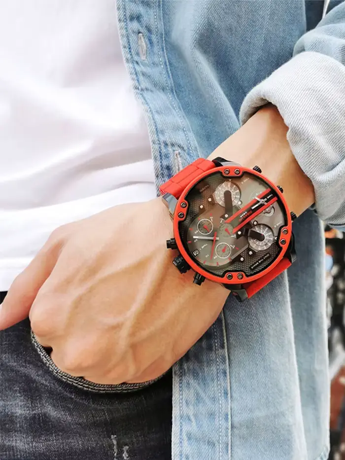 Silicone pour montre en acier recouvert de plastique Diesel DZ7370DZ7396 avec bracelet