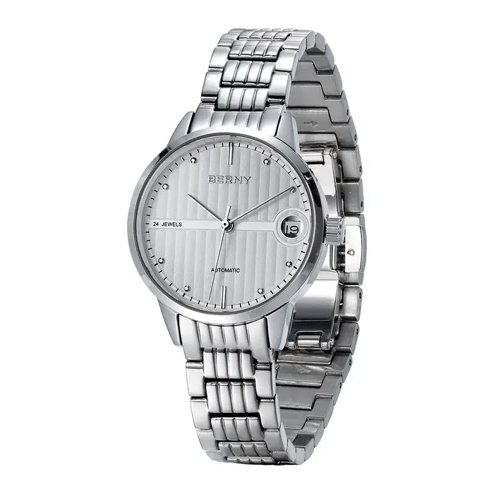BERNY montre automatique pour femmes élégant marque de luxe auto-vent mécanique dames robe montre-bracelet saphir S/S mis5 9015 5ATM