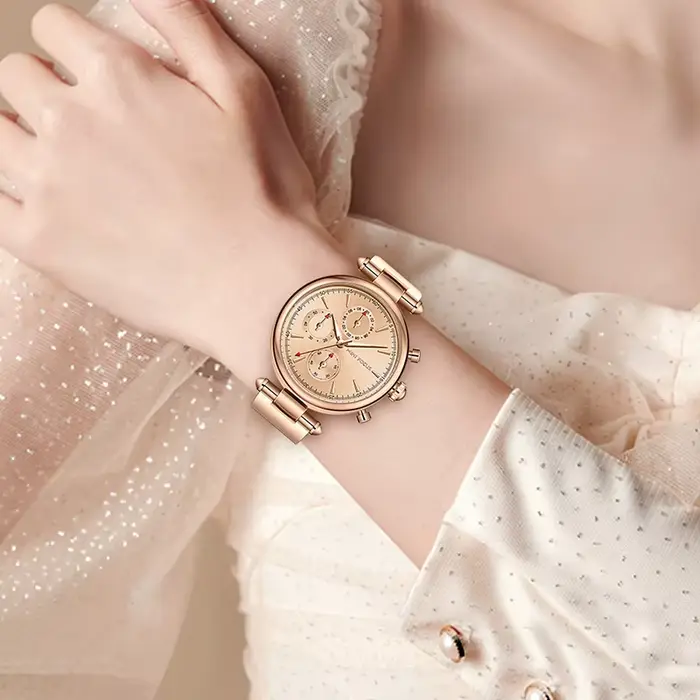 Mini Focus-Montre classique à quartz pour femme