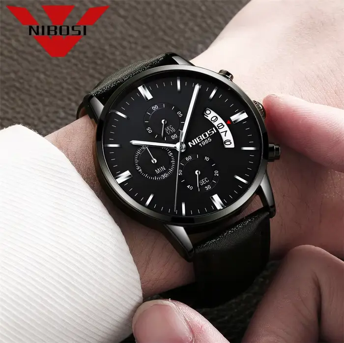 Montre-bracelet analogique à quartz pour homme