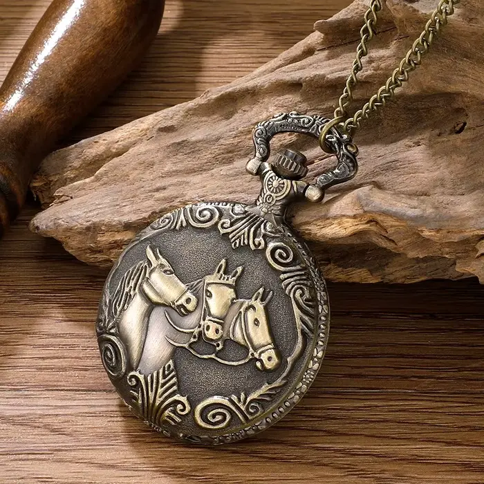 Montre de Poche Steampunk Antique pour Homme et Femme