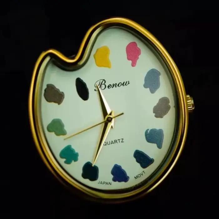 Montre à quartz carrée en cuir