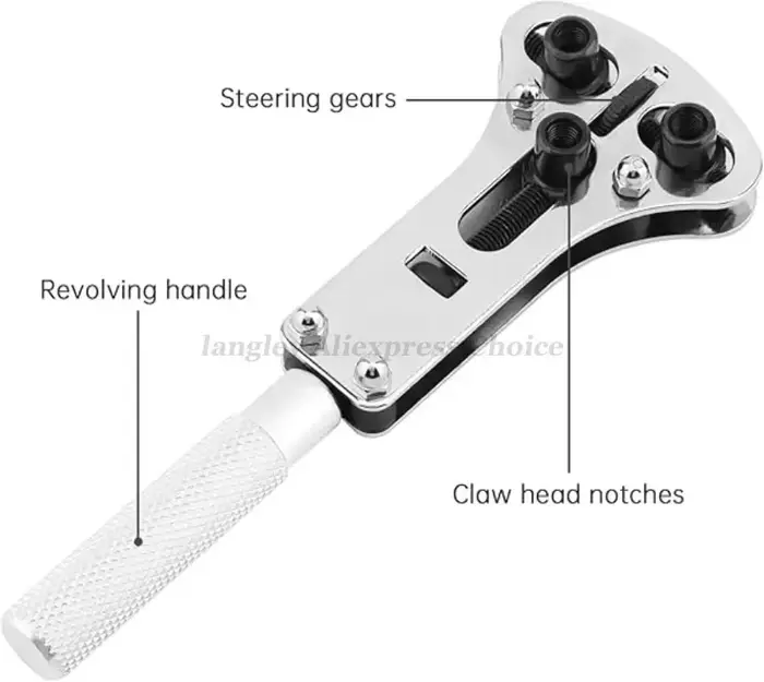 Outil de réparation de montre vis étanche réglable 3 griffes ouvre-boîtier arrière clé de retrait batterie montre clé de retrait plus proche occasion spéciale femme homme