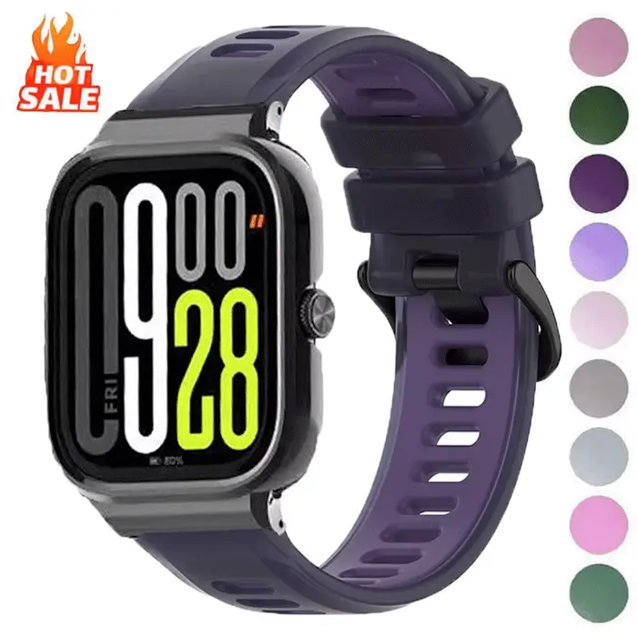 Bracelet en Silicone + cadre métallique pour montre intelligente Redmi 4/5
