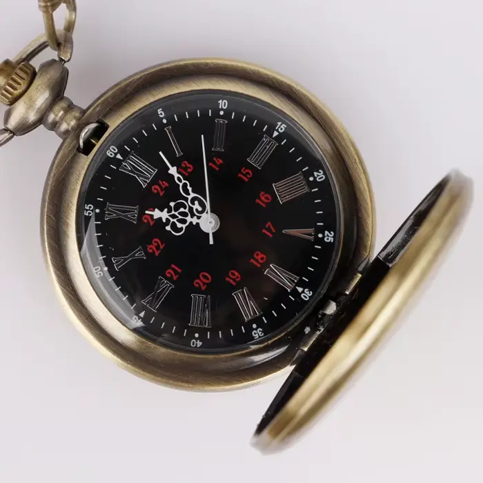 Montre de poche vintage en or vieilli pour hommes