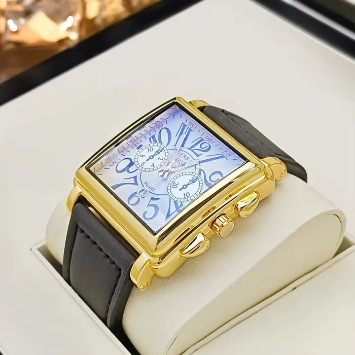 Montre à quartz de luxe pour hommes d'affaires