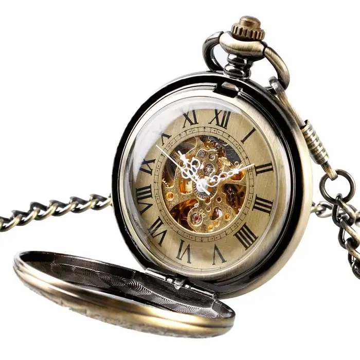 Montre à gousset — Montre de poche avec chiffres romains Steampunk