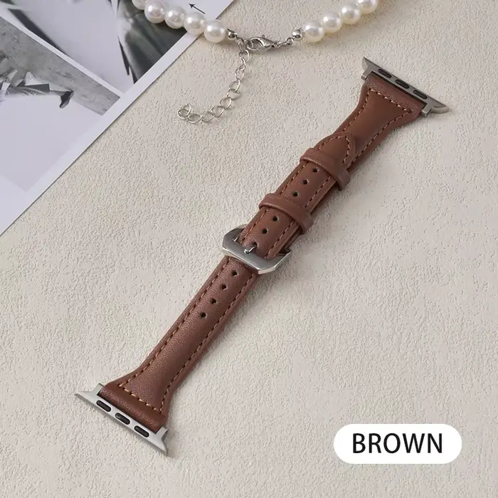 Bracelet en cuir pour Apple Watch Band, Bracelet fin, Bracelets iWatch, Série 8, Ultra 7, 6, 5, 4, S
