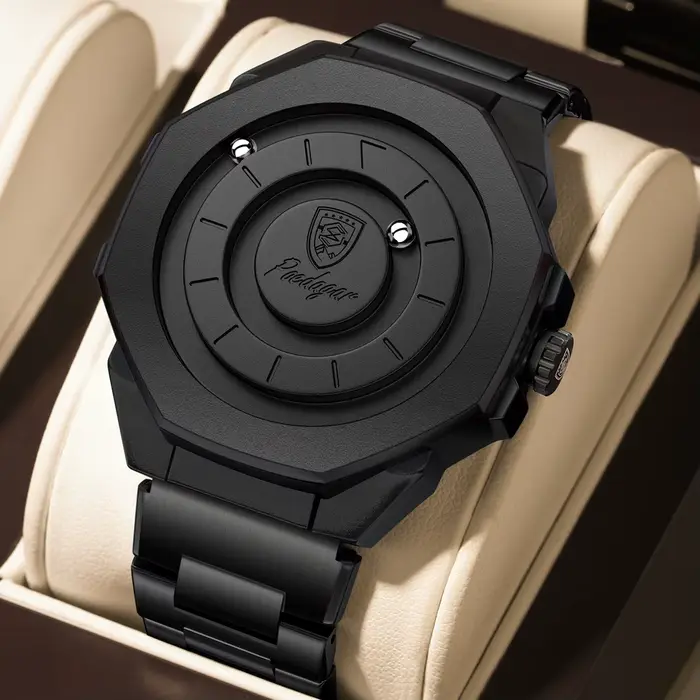 Montre décontractée originale POEDAGAR pour homme, étanche, luxe, mode, acier inoxydable, quartz, sp
