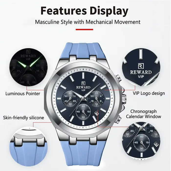 Récompense hommes montres haut de gamme marque étanche Sport montre-bracelet chronographe Quartz militaire véritable Relogio Masculino