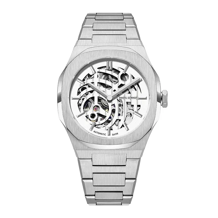 Montre automatique squelette de luxe pour homme Daniel Gorman 8126